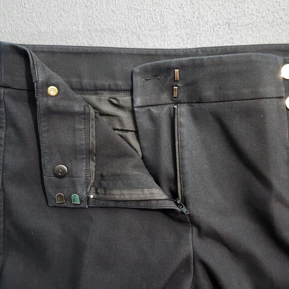 LOFT Women 12 Black Marisa Sailor Mid Rise Tapered Dress Pants - Picture 5 of 11